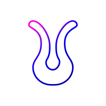 Adult toy outline icon. Sex shop goods. Purple gradient symbol. Isolated vector stock illustrationのイラスト素材