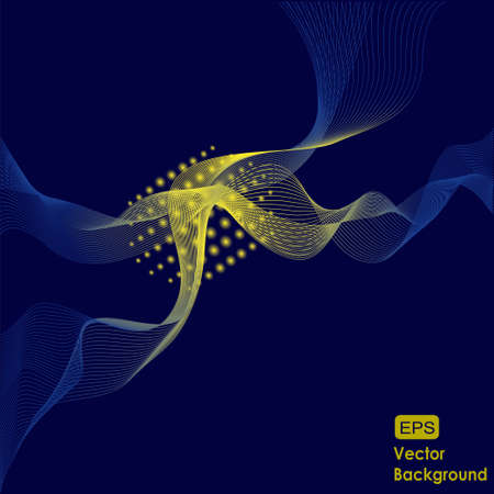 Blue and yellow design vector background with parallel linesのイラスト素材