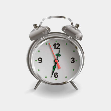 Vector alarm clock isolated on white for time designのイラスト素材