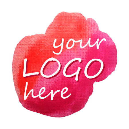 Watercolor red sign for design - Vector Illustrationのイラスト素材