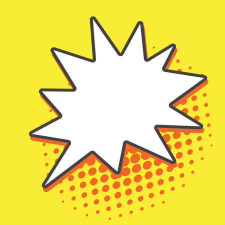 Pop art speech bubbles on yellow backgroundのイラスト素材