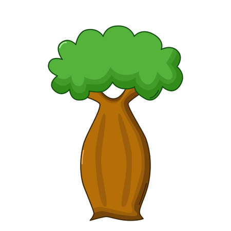 Bottle tree icon in cartoon style isolated on white backgroundのイラスト素材