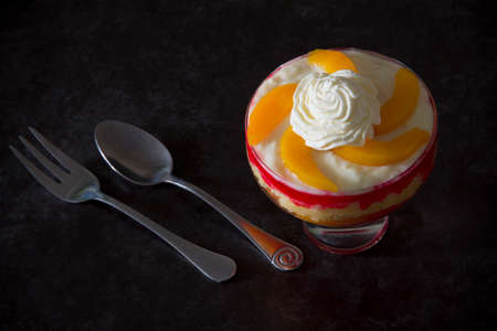 Individual Trifle - Top Viewの写真素材