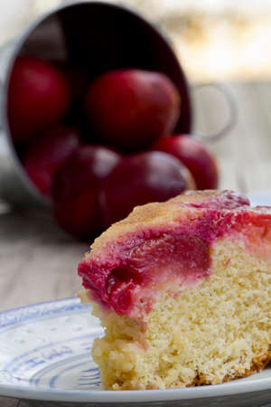 Slice of Plum Cake - Verticalの写真素材