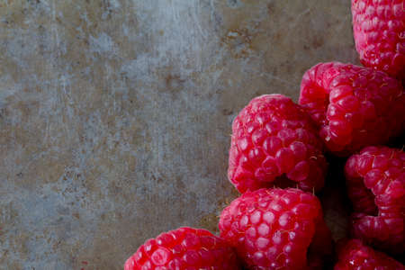 Raspberries on a Trayの写真素材