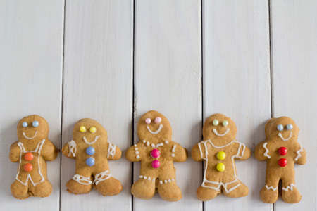 Row of Gingerbread Menの写真素材