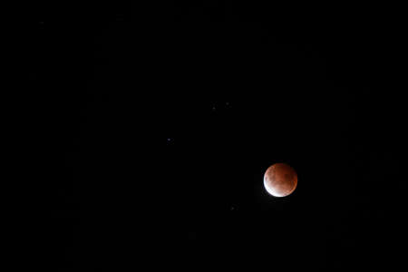 Super Blood Moon, Total Lunar Eclipse of the Moon, Supermoon, May 26 2021 from Auckland New Zealand