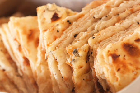 Closeup photo of indian bread with cumin.の写真素材