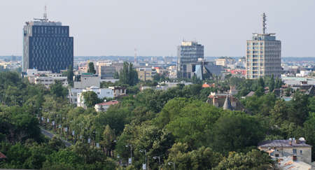 Panoramic view of Bucharest from above.のeditorial素材