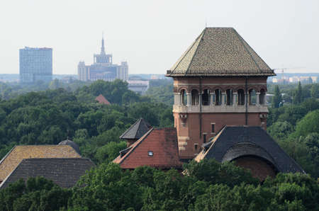 Panoramic view of Bucharest from above.のeditorial素材