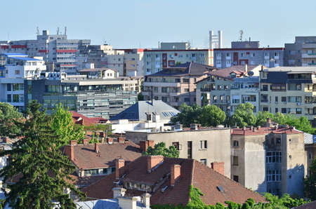 Bucharest, Romania - 12.05.2013 -Panoramic view of Bucharest from above.のeditorial素材