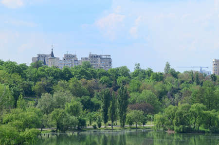Bucharest, Romania - 02.05.2014 -Panoramic view of Bucharest from above.のeditorial素材