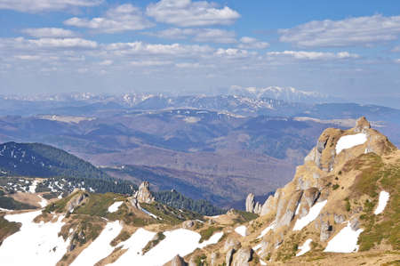 Mountain landscape in springの写真素材