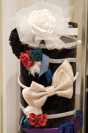 Bowties in a children fashion store.の写真素材