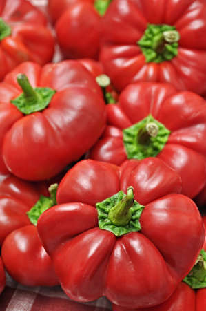 Sweet red peppersの写真素材