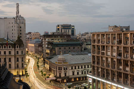 Bucharest by nightのeditorial素材