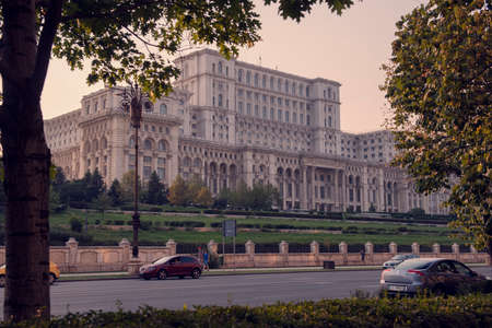 Bucharest, Romania  September  04, 2015  Palace of Parliament Casa Poporului Or House Of The People In Bucharest, Romania.のeditorial素材