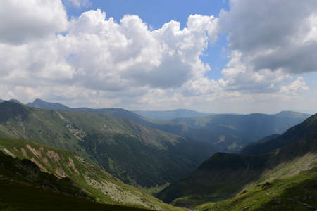 Mountain landscape in Romaniaの写真素材