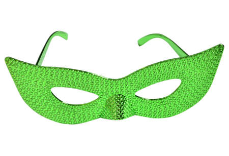 Green glitter eye glassesの写真素材