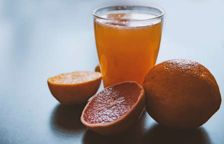 Natural juice in a glass.の写真素材