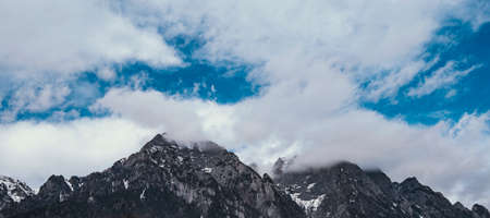 Mountain landscape in Romaniaの写真素材