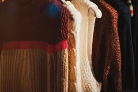 Winter clothing in a shopの写真素材