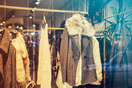 Clothing store in detailの写真素材