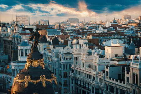Madrid at sunsetの写真素材