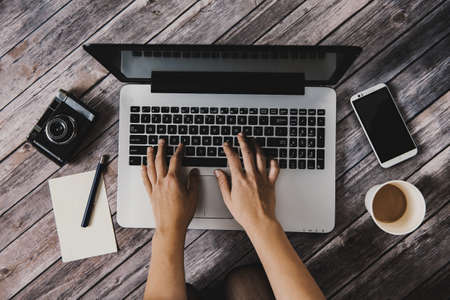 Hipster working areaの写真素材