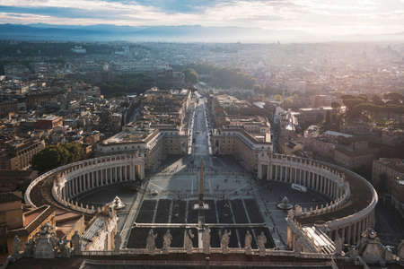 Rome and Vatican in the morningの写真素材