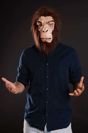 Scary gorilla manの写真素材