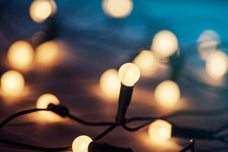 Led lights on the floor - artistic backgroundの写真素材