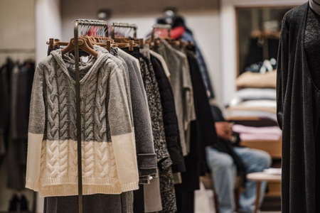 Clothes in a store