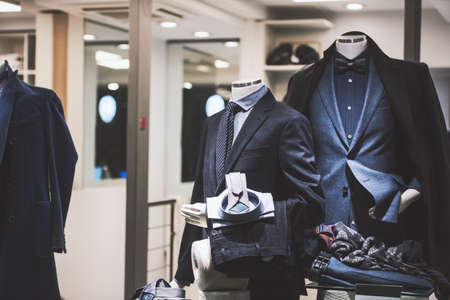 Men elegant clothing showcaseの写真素材