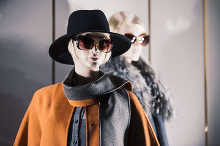 mannequins in a fashion storeの写真素材