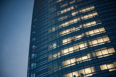 corporate bulding at night