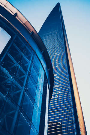 Modern skyscrapers in a business districtの写真素材