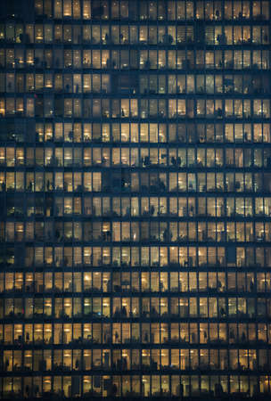 Corporate building with employeesの写真素材