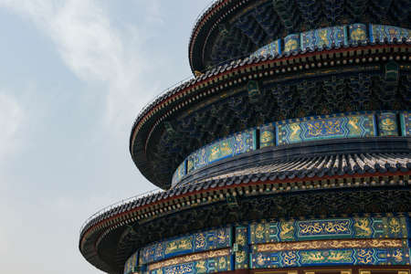 Detail of Temple of Heaven, in Beijing,China.の写真素材