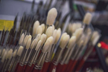 Detail of brushesの写真素材