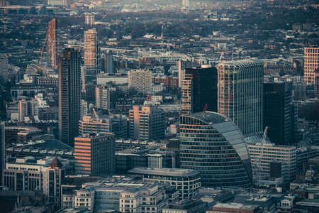 London business area - view from aboveの写真素材