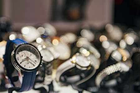 Luxury watches in a store in London.の写真素材
