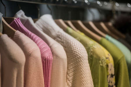 Clothing store in detail in Paris.の写真素材