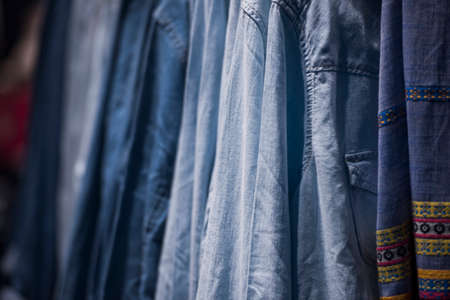 Clothing store in detail in Paris.の写真素材