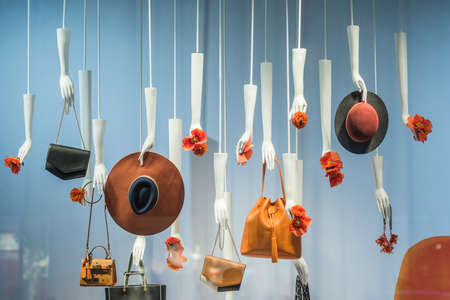 Luxury store apparel in Parisの写真素材