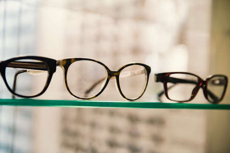 Eyeglasses in a store in Parisの写真素材