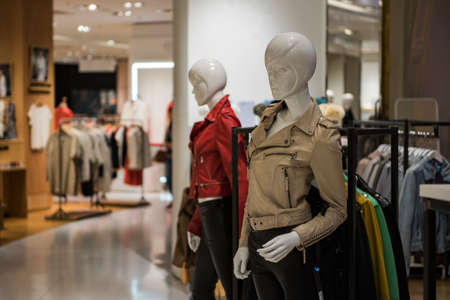 Womanclothes in a store in Parisの写真素材