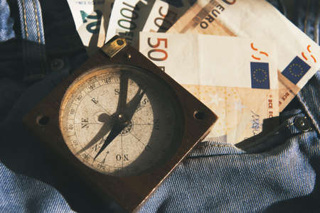 Searching a way to earn money conceptの写真素材