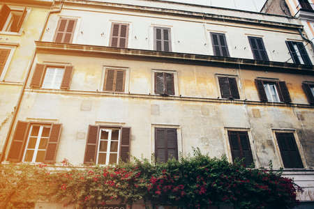 Italian architecture - Rome street view.の写真素材