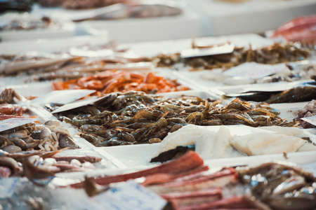 Seafood at marketの写真素材